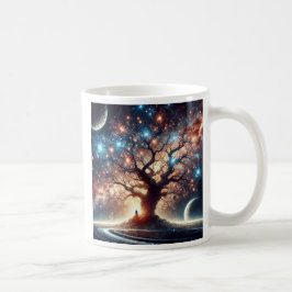 Scène surréaliste d'un arbre sous les lumières. コーヒーマグカップ