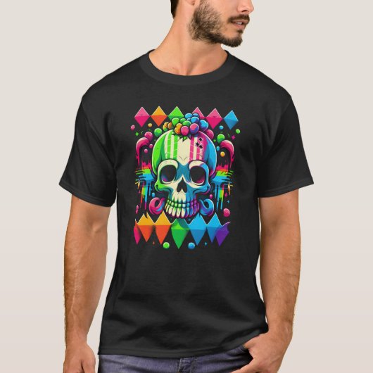 Scenecore Aesthetic Scene Kid Skull Goth Still Emo Tシャツ (正面)