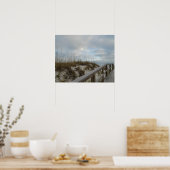 Scenic Boardwalk Florida Beach Nature Photography ポスター (キッチン)