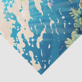 Scenic Coral Reef & Floral Sea Turtle Decoupage 薄葉紙 (詳細)