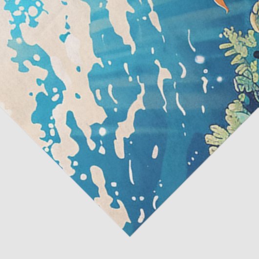 Scenic Coral Reef & Sea Turtle Decoupage  薄葉紙 (詳細)