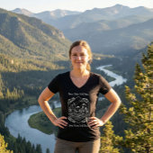 Scenic Forest River Camping Badge Your Text Gift Tシャツ