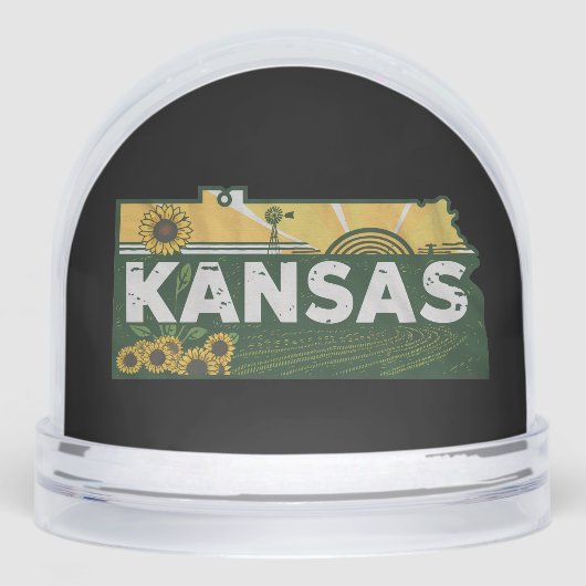 Scenic Kansas Retro Silhouette  (正面)