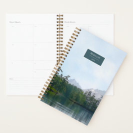 Scenic lake in the mountains personalized journal プランナー手帳