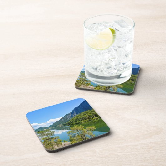 Scenic Lake Mountain Reflection Photo コースター (右側)