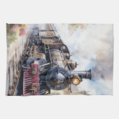 Scenic Landscape a Victorian Train キッチンタオル (横)