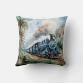 Scenic Landscape a Victorian Train クッション (裏面)