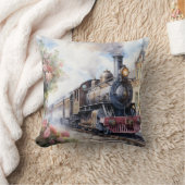 Scenic Landscape a Victorian Train クッション (ブランケット)