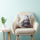 Scenic Landscape a Victorian Train クッション (椅子)