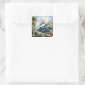 Scenic Landscape a Victorian Train スクエアシール (バッグ)