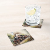 Scenic Landscape a Victorian Train スクエアペーパーコースター (インサイチュ)