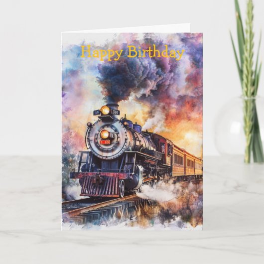 Scenic Landscape with Train カード (正面)