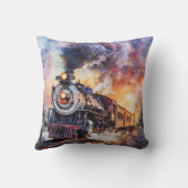 Scenic Landscape with Train クッション (裏面)