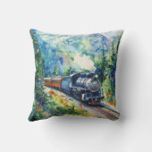 Scenic Landscape with Train クッション (裏面)