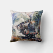 Scenic Landscape with Train クッション (裏面)