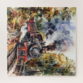 Scenic Landscape with Train ジグソーパズル (横)