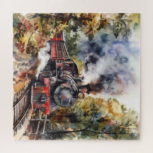 Scenic Landscape with Train ジグソーパズル (横)