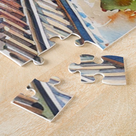 Scenic Landscape with Train ジグソーパズル (側面)