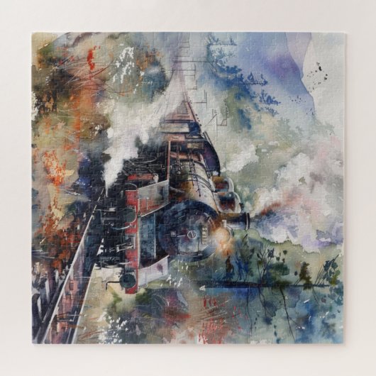 Scenic Landscape with Train ジグソーパズル (横)