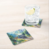 Scenic Landscape with Train スクエアペーパーコースター (インサイチュ)