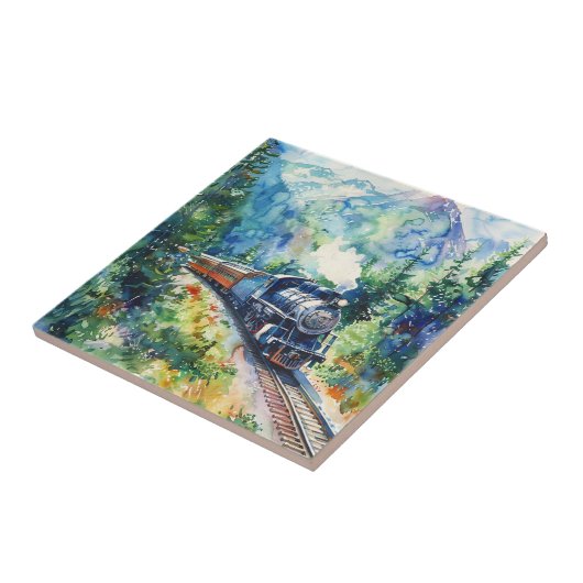 Scenic Landscape with Train タイル (側面)