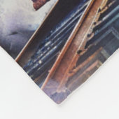 Scenic Landscape with Train フリースブランケット (角)