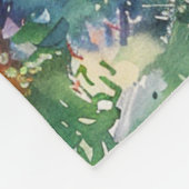 Scenic Landscape with Train フリースブランケット (角)