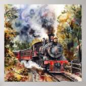 Scenic Landscape with Train ポスター (正面)