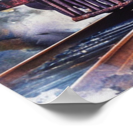 Scenic Landscape with Train ポスター (角)