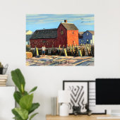 Scenic Motif #1 Rockport Fishing Shack ポスター (ホームオフィス)