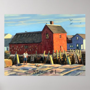 Scenic Motif #1 Rockport Fishing Shack ポスター