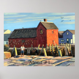 Scenic Motif #1 Rockport Fishing Shack ポスター