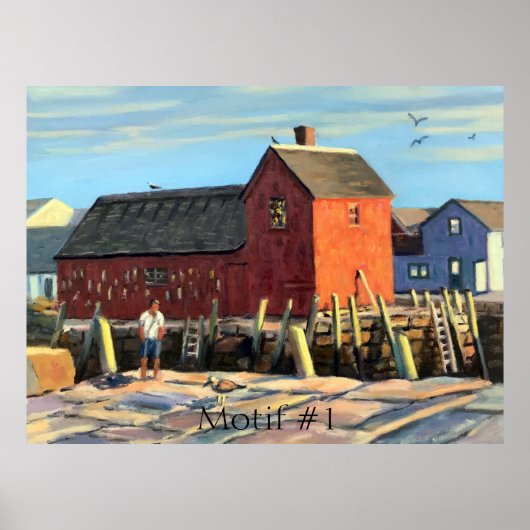 Scenic Motif #1 Rockport Fishing Shack ポスター (正面)