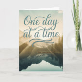 Scenic Mountain Lake "One Day at a Time" card カード (正面)
