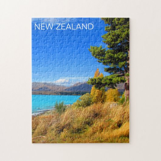 Scenic New Zealand Lake ジグソーパズル (縦)