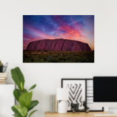Scenic Photography - Uluru at sunset ポスター (ホームオフィス)