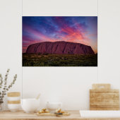 Scenic Photography - Uluru at sunset ポスター (キッチン)