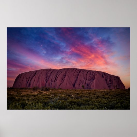 Scenic Photography - Uluru at sunset ポスター (正面)