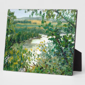 Scenic River View From a High Bluff フォトプラーク (側面)