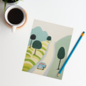 Scenic Road Trip Illustration ポストカード