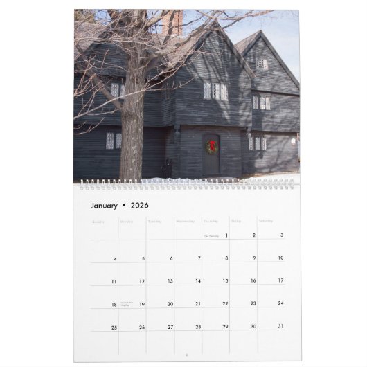 Scenic Salem Massachusetts Calendar カレンダー (1月 2026)