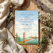 Scenic San Francisco Destination QR Code Wedding 招待状