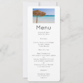 Scenic Tropical Beach with Straw Umbrella 招待状 (正面)