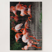 Scenic Tropical Landscape Flamingo Jigsaw Puzzle ジグソーパズル (縦)