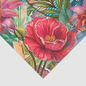 Scenic Tropical Stained Glass Flamingo Decoupage 薄葉紙 (詳細)