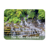 Scenic Twin Falls Rock Island マグネット (横)