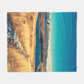 Scenic view in Mt. John summit view point,  Lake T フリースブランケット (正面(横))