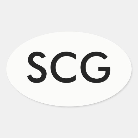SCGステッカー 楕円形シール (正面)