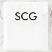 SCGステッカー 楕円形シール (バッグ)