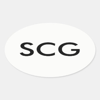 SCGステッカー 楕円形シール